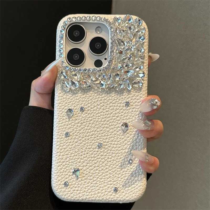 Handmade Jewelled Crystal PU Leather Phone Case For iPhone17 16e 14Plus 15Pro 1ini 11Pro 12 Half Coverage Hard Body Protection C260314