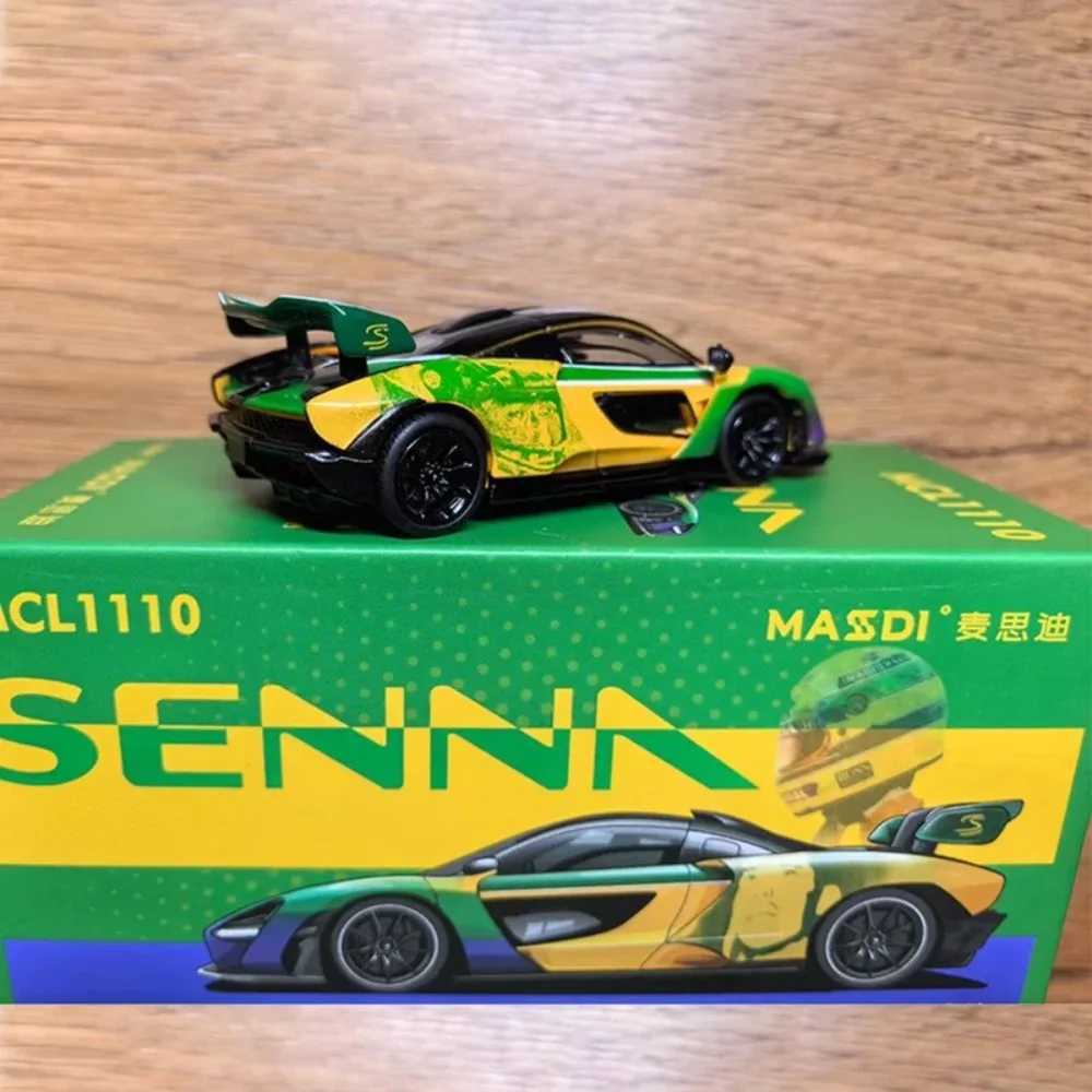 Masdi 164 Mclaren Senna MCL1110 Special Edition Sports Car Alloy Miniature Diecast Ornament Mclaren Collection Model Boy Gifts D260317
