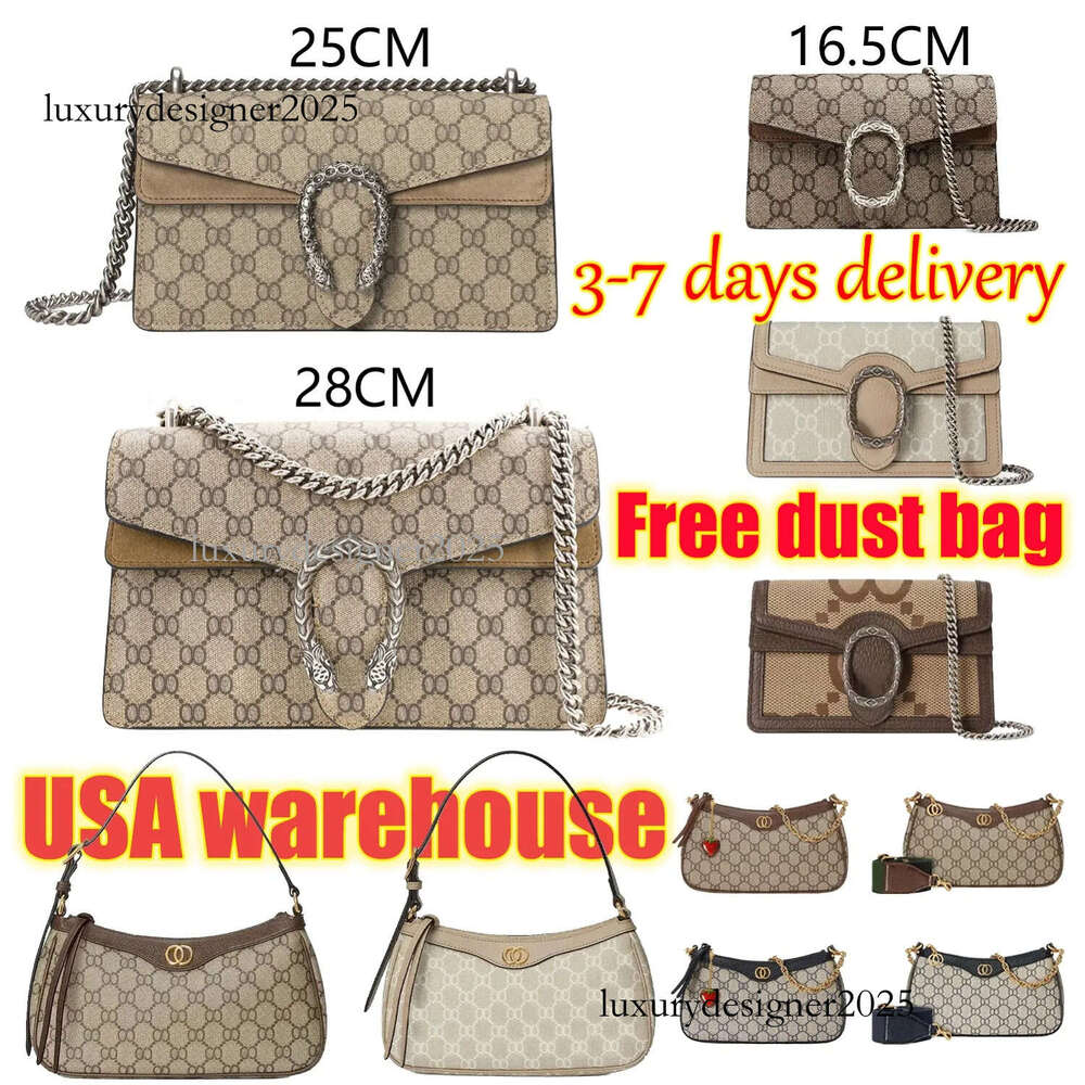 High Quality Designer Bag Dionysus Luxury Bag Shoulder Bag Women Purse Messenger Handbag crossbody designer bags High Quality M guccily gucciily guccibagly ggs c32