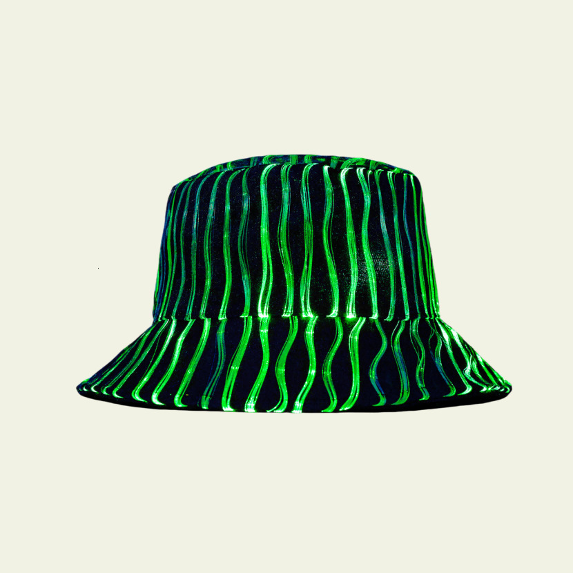 Luminous hat, popular cross-border item, glowing for music festivals and Halloween, foreign trade sun-shading fisherman hat