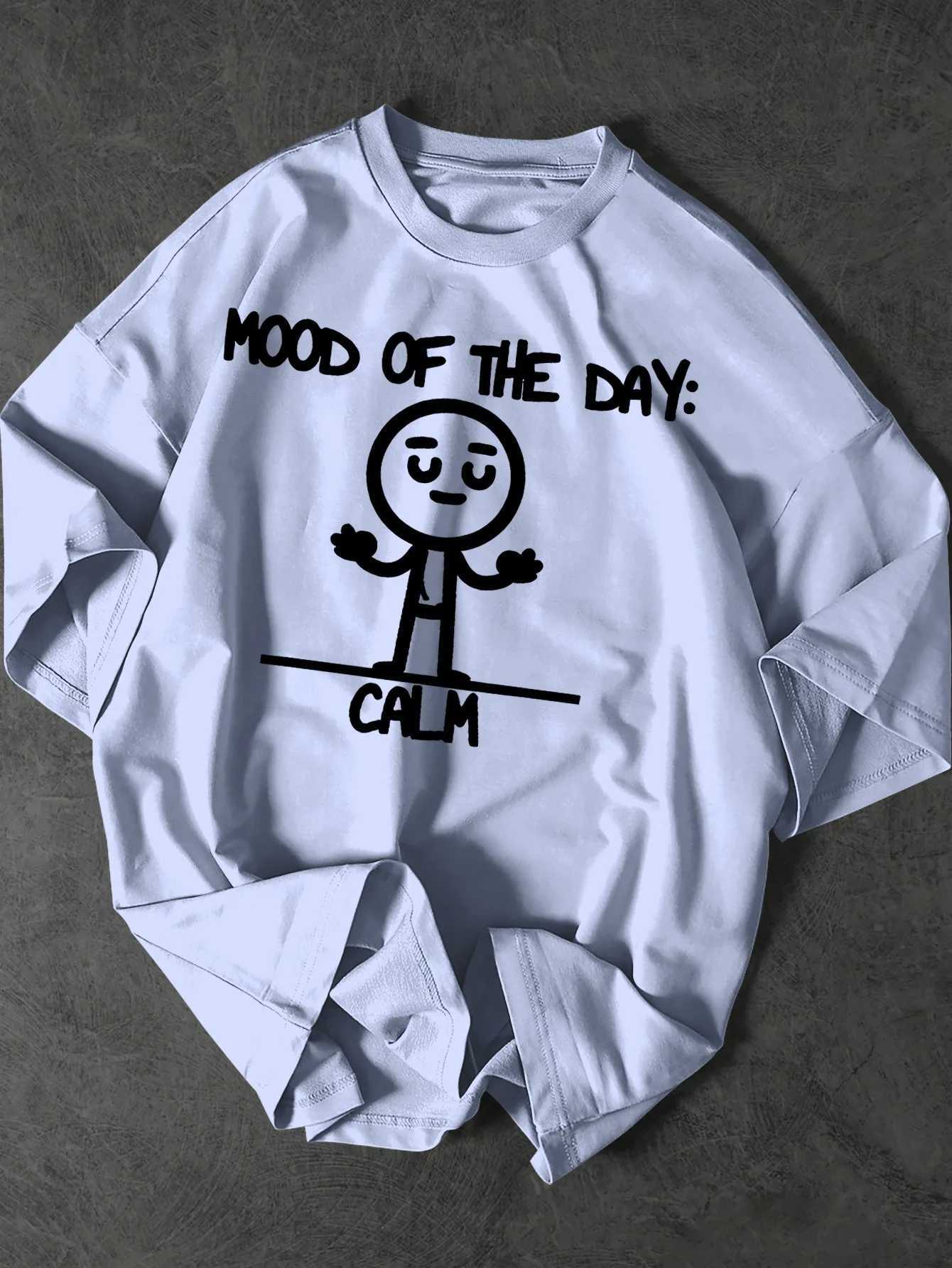 Summer Mens T-Shirt with Letter Simple Character Creative Patterns Suitable for Daily Casual and Outdoor Activities 100 Cotton M260317