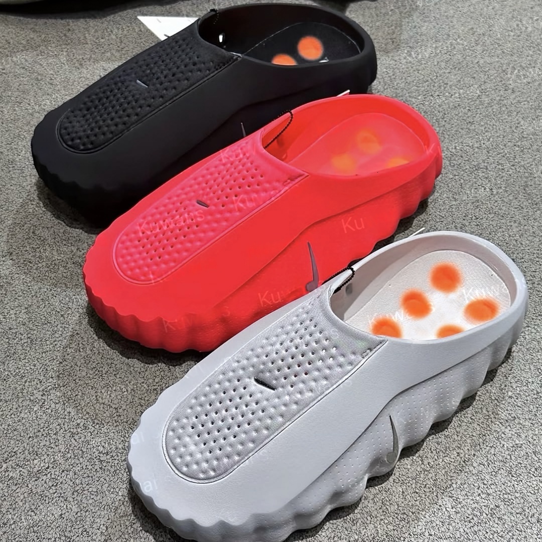 Desginer Mind 001 Slide Slides Mind001 Slippers Soft Rubber Tech Comfortable Sandals Mules Clog Black Red Bone Light Smoke Grey Men Women Summer Shoes