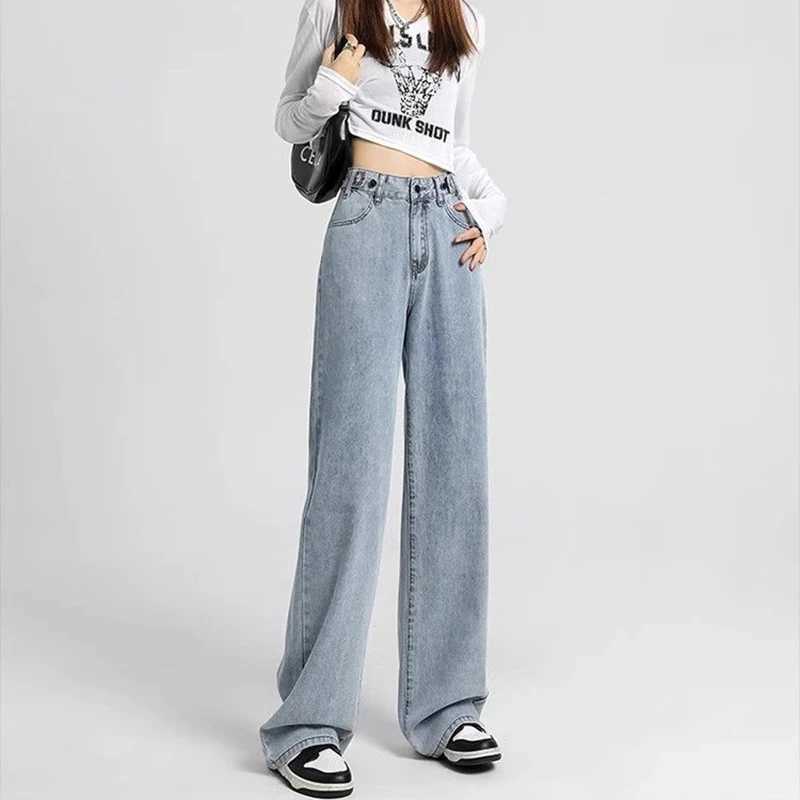 Hot Sale Female Vintage Straight Leg Jeans 2026 New s Solid Denim Trousers Women Fashion Designer Straight Leg Pants M260317