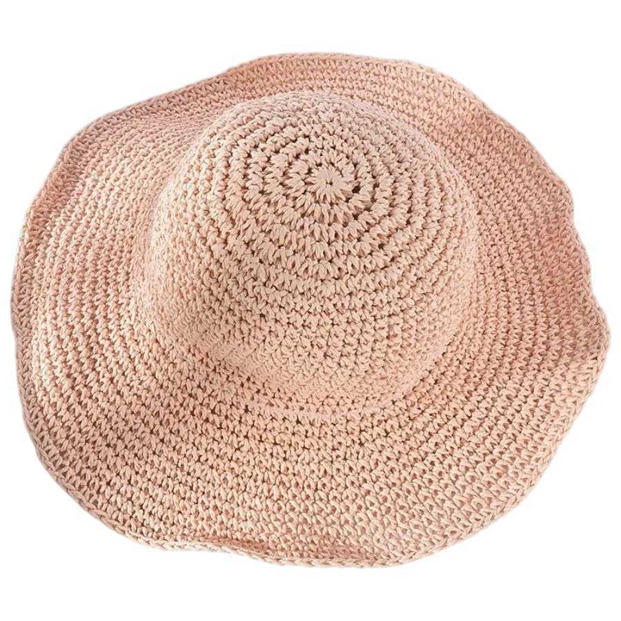 Summer Straw Sun Hat for Woman Foldable Natural Straw Bucket Hat Outdoor Hollw Breathable Fisherman Cap Travel Beach Cap H260317 - view 5
