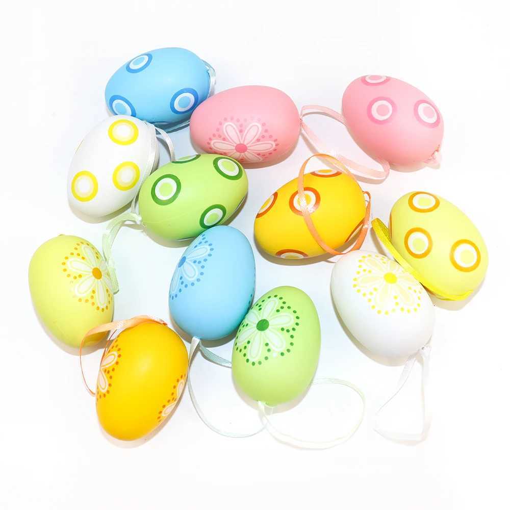 12pcs Colorful Easter Eggs Tree Pedant Hanging Ornament Happy Easter Party Supplies Easter Gift 2026 Easter Decorations For Home H260316