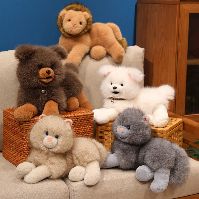Cute Sleeping Pose Animal Plush Toys Soothing Stuffed Dolls for Kids