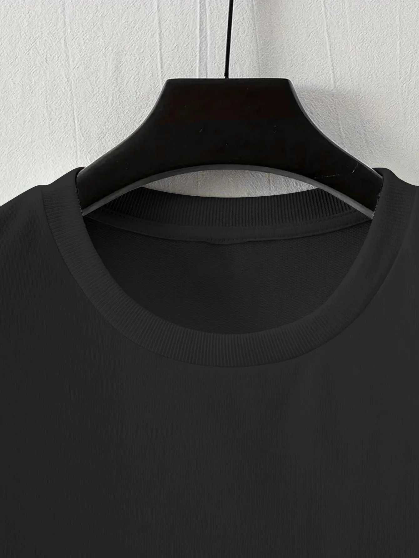 Summer Men Cyber Future Mechano Cartoon Bear Letter T-shirt Street Fashion Loose Fit 100 Cotton Suitable for Daily Casual Wear M260317