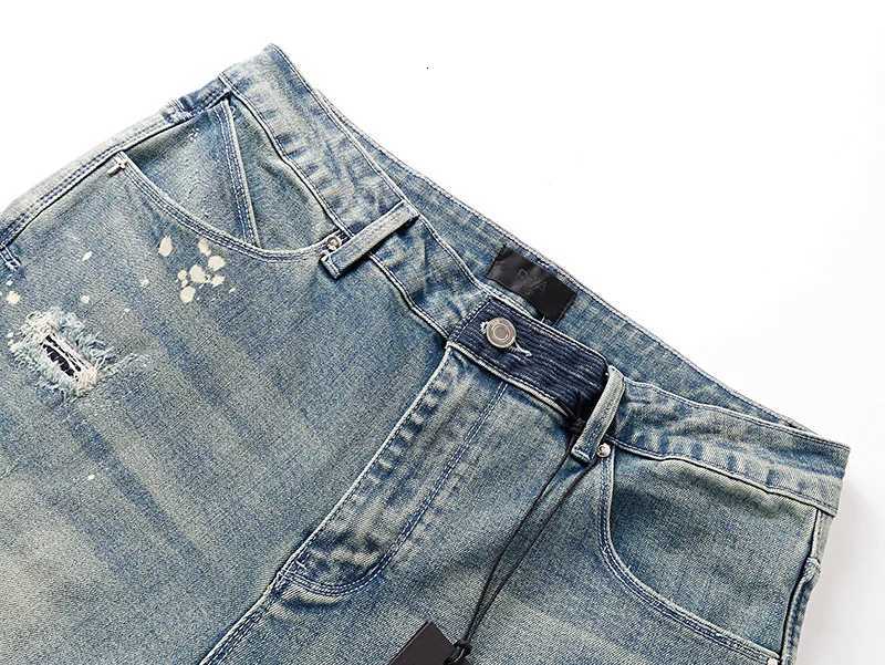 RTA Brand Mens Slim Fit Paint Graffiti Damaged Destroyed Hole Skinny Denim long Trouser Jeans Pants StreetwearT260316