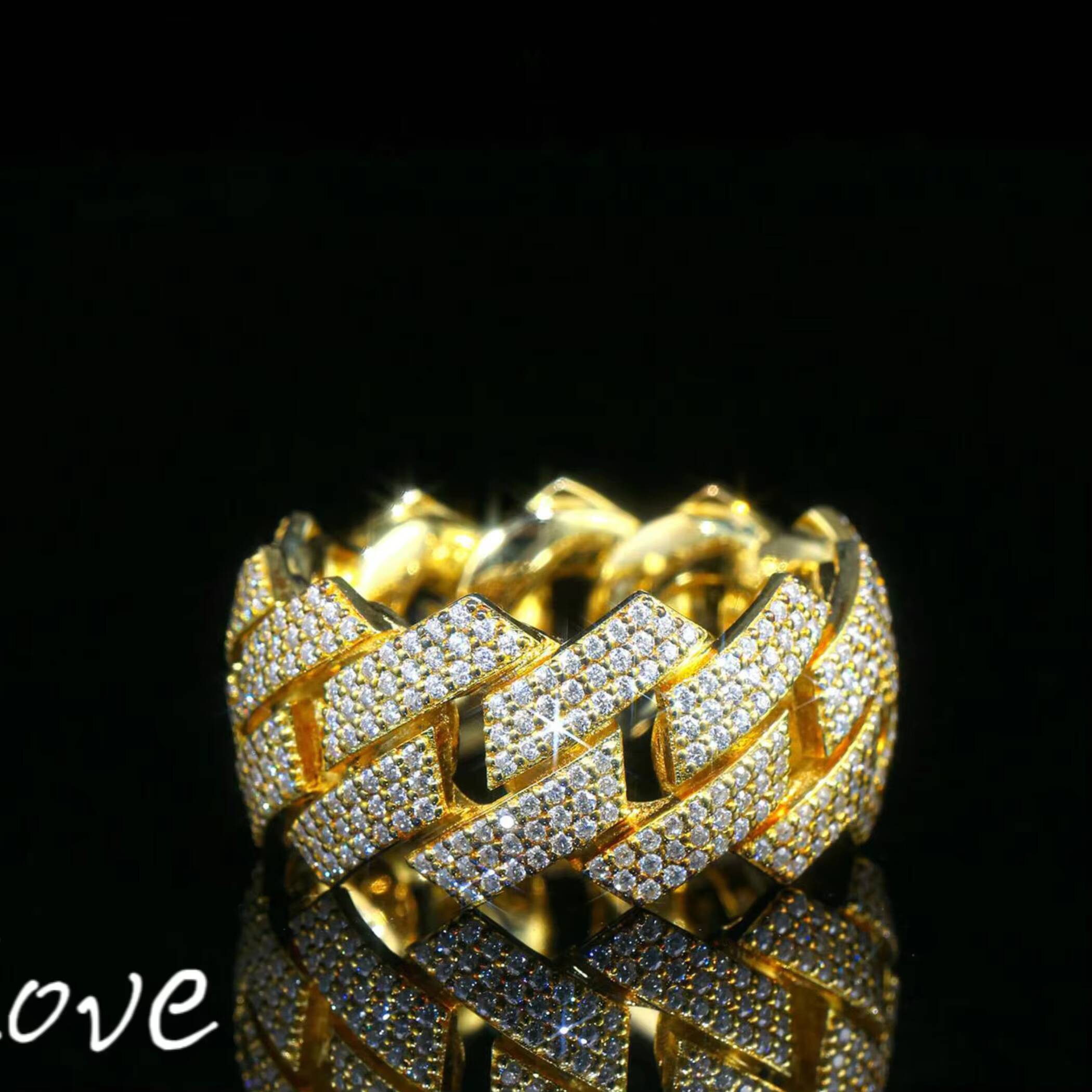 Custom Mens Ring 9K-24K Gold Luxury IGI Certified Lab-Grown Diamond Hip-Hop Style Jewellery for Weddings and Parties