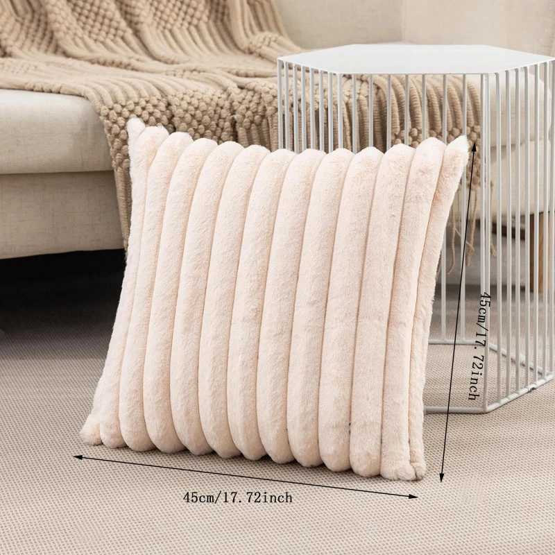 Pillowcase Decorative Home Pillows White Pink Retro Fluffy Soft Throw Pillowcover For Sofa Couch Cushion Cover 45x45 Pillow Hugs D260317