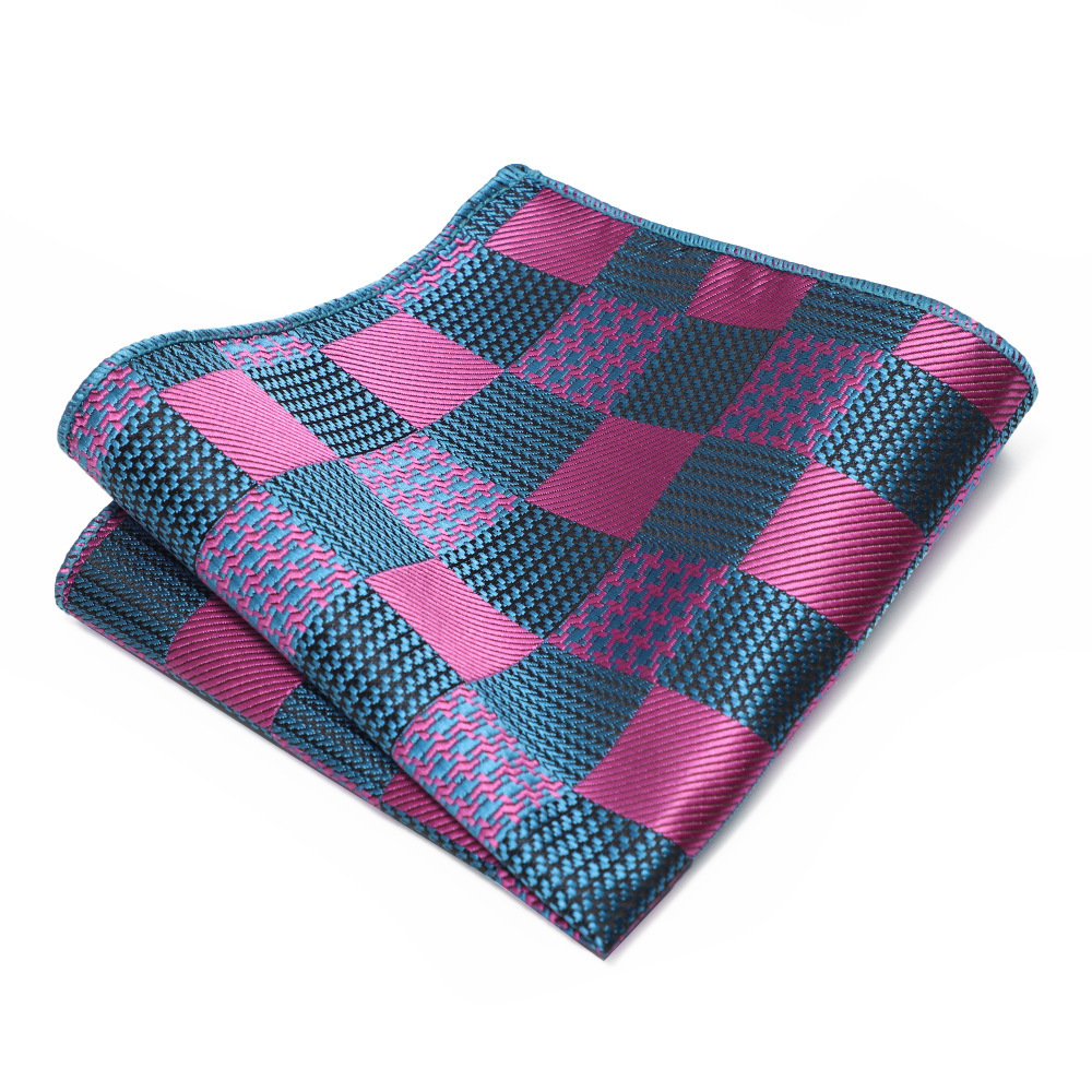 Designer New Men's 2026 Model, Made Of Polyester Material, Stylish Plaid Suit Pocket Square, Formal Striped Handkerchief