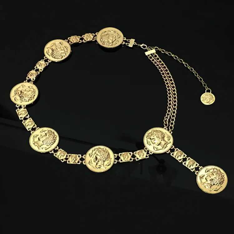 2026 High quality designer metal head waist chain body jewelry Feminine Charm limited edition link belt jewelry H260316 - view 3