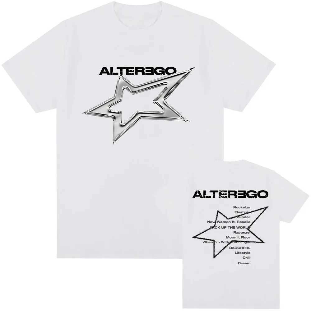 Koran Singer Album Alter Ego Graphic Tshirts LISA Fashion Hip Hop Streetwear Unisex Summer Cotton Tees Men Women Clothing Male M260317