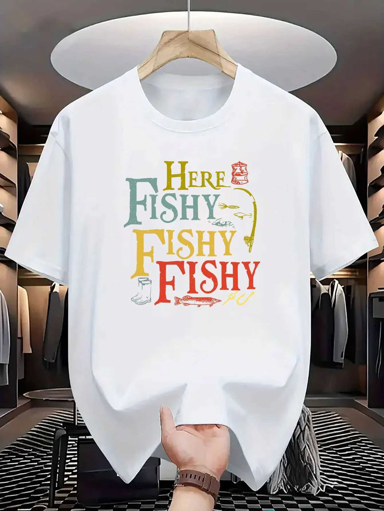 European-style Casual Summer Men T-shirt 100 Cotton Material Loose Fit Suitable Daily Outings Sports Wear Trendy Fashionable M260317