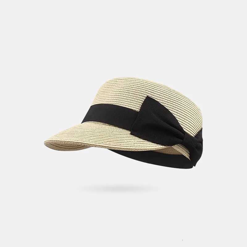Bow shaped dome grass woven duckbill hat for women summer outdoor face enhancing small grass hat sun protection and shading H260317 - view 6