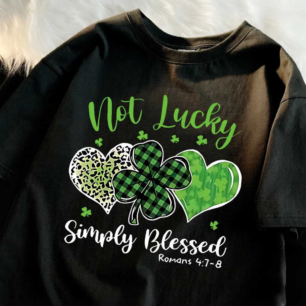 Not Simply Blessed Prints Comfy Sport T Shirts Man Summer Loose T-Shirt Hip Hop O-Neck Clothing Casual Cotton Streetwear M260317