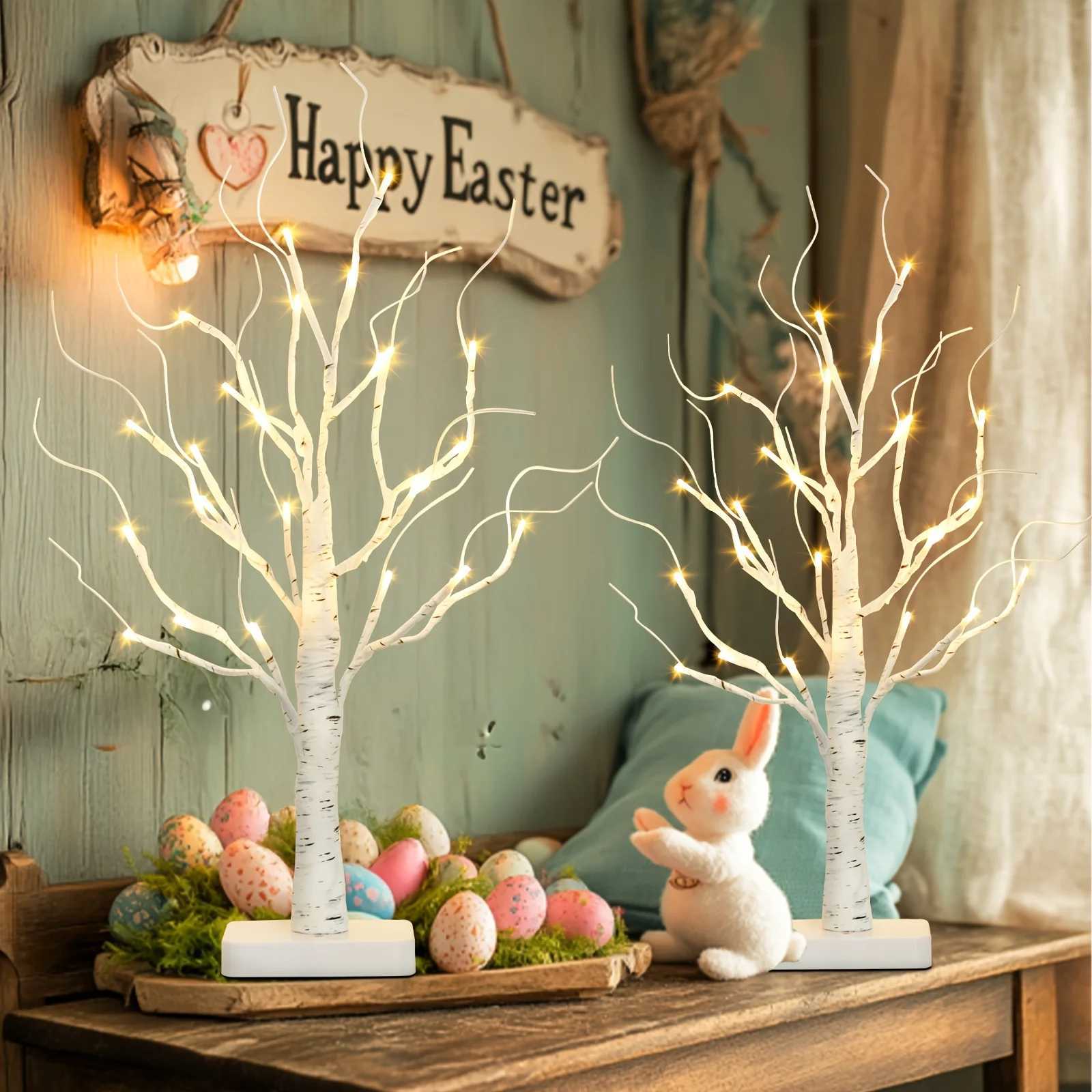 LED Birch Tree Lights Adjustable Twinkling Branches for Easter/Xmas/HalloweenUSB/3AA PoweredParty Bedroom Stage Indoor Decor H260316