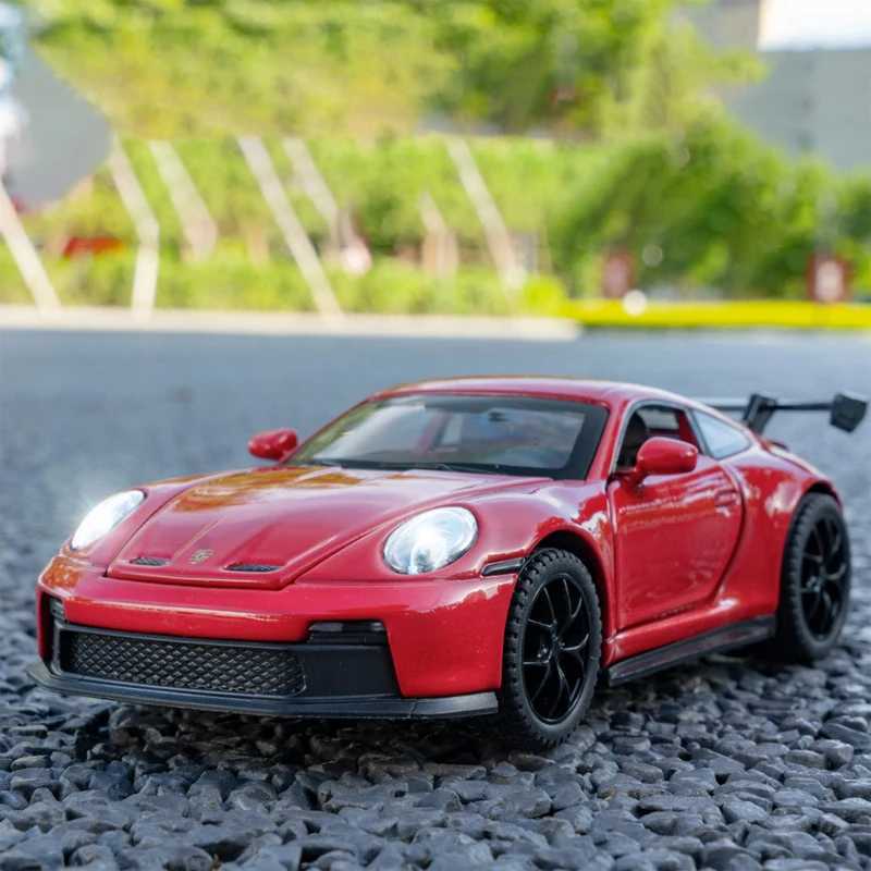 132 911 GT3 RS Alloy Sports Car Model Diecast Metal Racing Car Vehicles Model High Simulation Sound Light Children Toy Gift Boy D260317