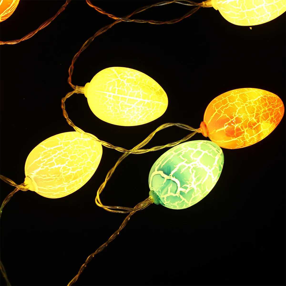 20 Leds Egg Shape String Lights Colorful Easter Decorative Lamp USB Powered High Brightness Low Power Consumption for Holiday H260316