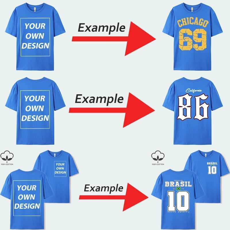 Man Woman Customized Picture T-Shirt Summer Cotton Short Sleeve Comfy Soft Tee Top Simple Cool Streetwear Fashion Casual Clothes M260317