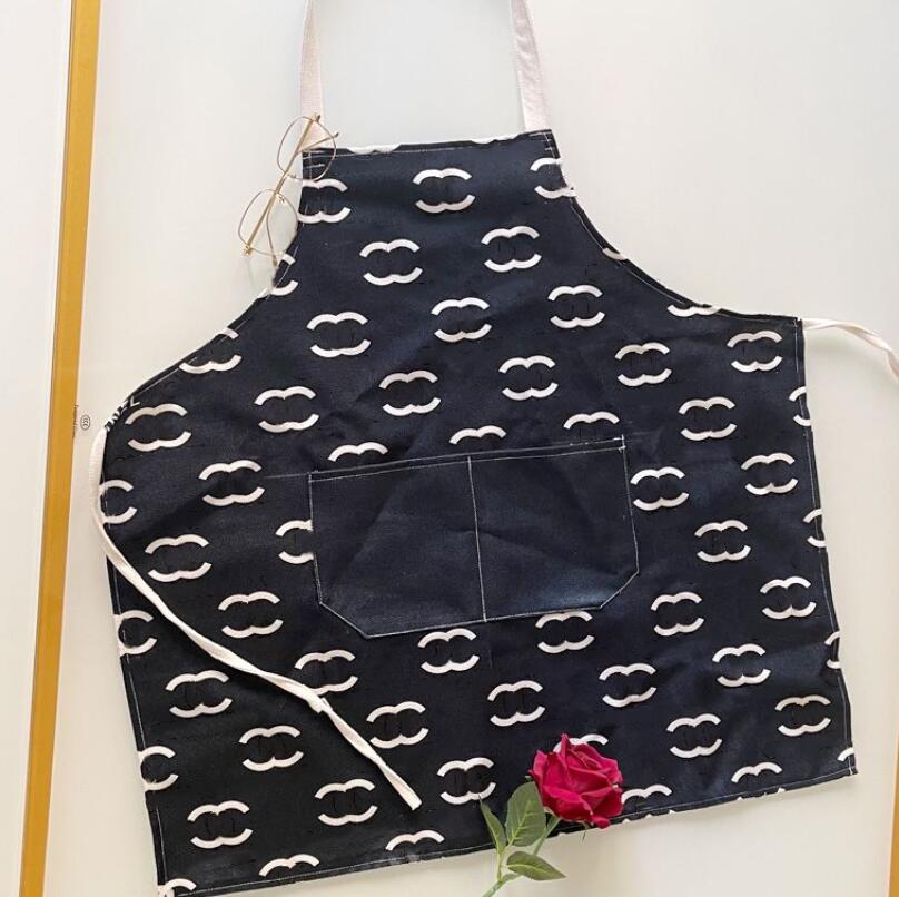 New Fashion Luxury Leopard print butterfly flower pattern Household kitchen apron chef's work clothes Gradient color letter printing logo household cleaning apron