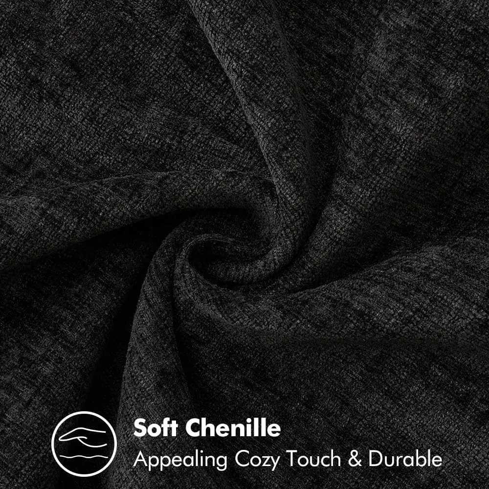 Black Cushion Cover Chenille Throw Pillow Cover 30x50cm Decorative Pillows for Sofa Bed Velvet Luxury Sofa Cushions Home Decor D260317