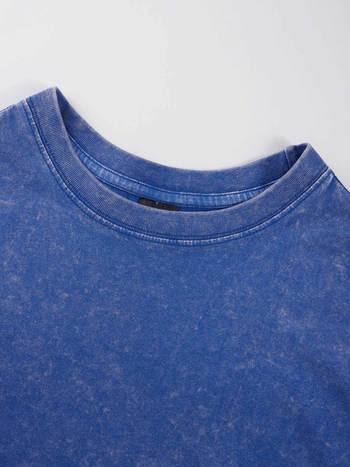 Houston Skeleton Pattern Male Sport Washed T Shirts Cotton All-Match T-Shirt Loose Crewneck Short Sleeve Street Comfy Streetwear M260317