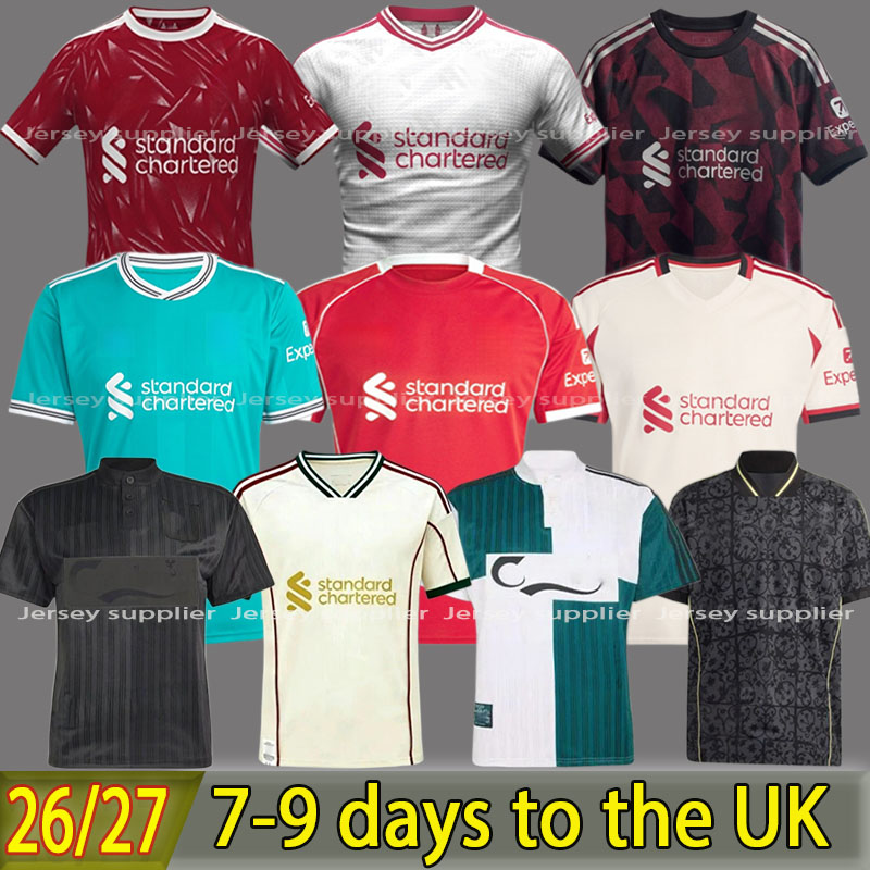 26 27LiverpPudlian SALAH Wirtz lfc soccer jerseys Ekitike ISAK MAC ALLISTER GAKPO SZOBOSZLAI football shirt home away Third Long sleeves jerseys Mens Kids Kit