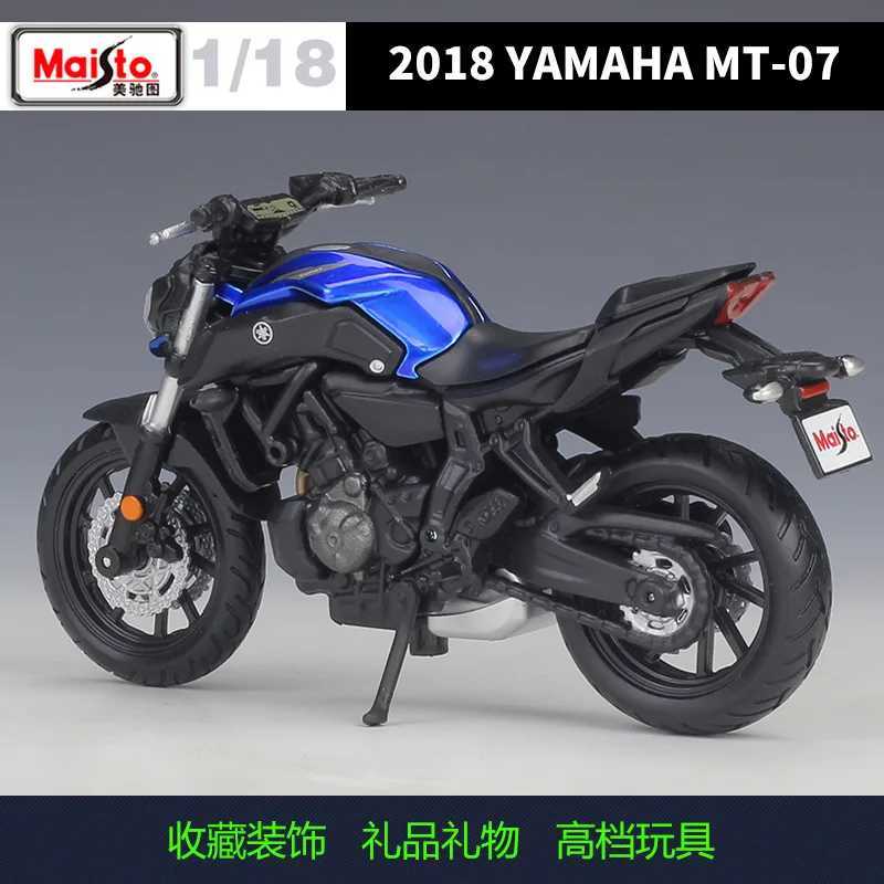 Maisto 118 2018 Yamaha MT07 MT-07 Static Die Cast Vehicles Collectible Hobbies Motorcycle Model Toys D260317