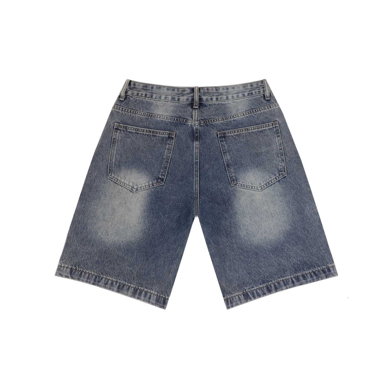 Denim Washed Loose Shorts wiTH Skittle Embroidery Colorful Letters Jeans X260316