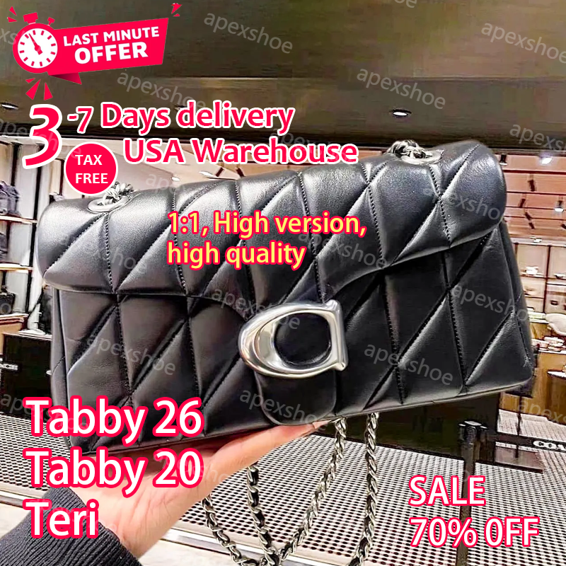 12A tabby 26 tabby 20 2 size tabby bag designer bag luxury bag teri shoulder bag designer cross body bag purse bags for women popular new collection for evening party
