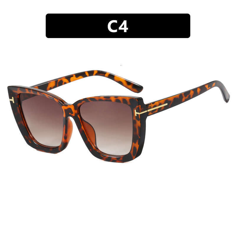 Square T-Frame New Fashion European And American Casual Simple High-End Show Sunglasses Chunjinqiuli