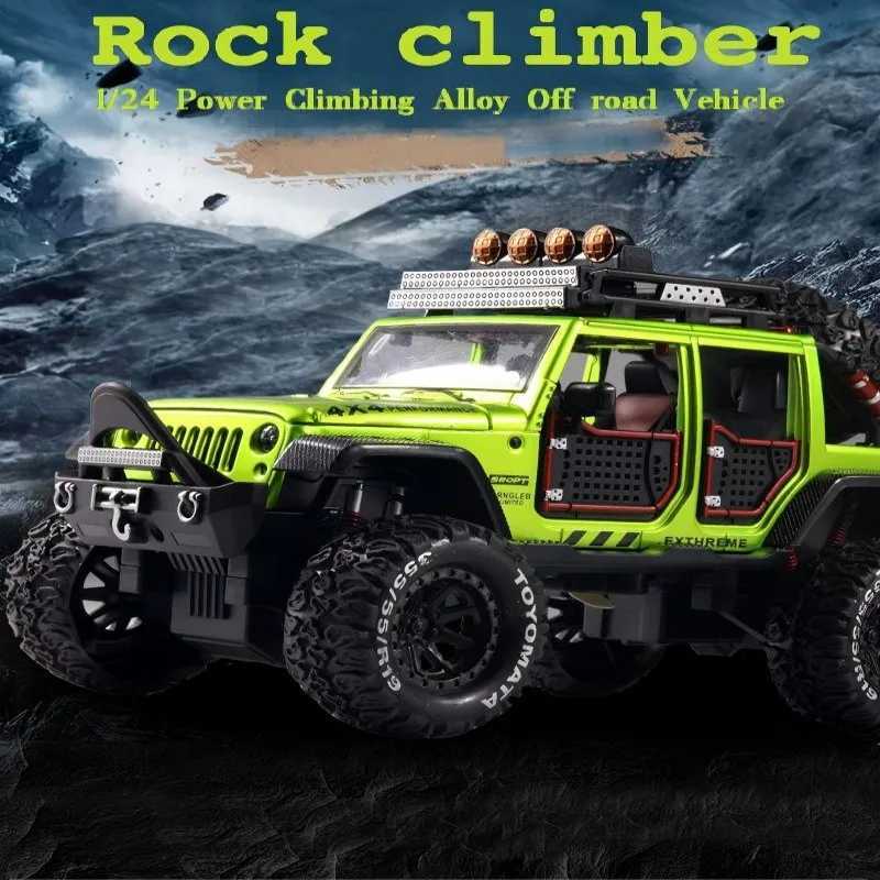 1 24 simulation alloy toy off-road model car with sound effects and light children toy rebound model car ornament holiday gift Y260316
