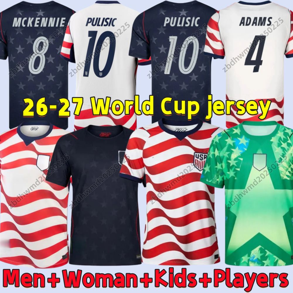 PULISIC MCKENNIE 26 27 Football Jersey ERTZ ALTIDORE PRESS WOOD MORGAN LLOYD 2026 2027 America Football Shirt United States Camisetas USA USMNT PLAYER Men Kids Kit