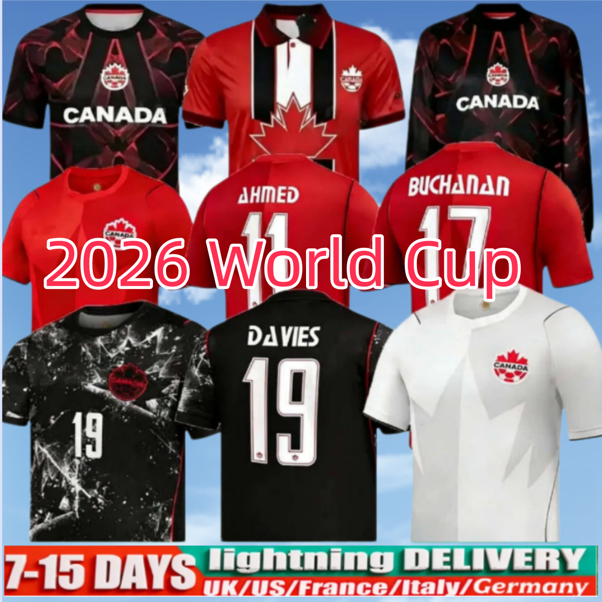 2026 Canada World Cup Soccer Jerseys national team 2026 27 DAVIES J.DAVID LARIN UGBO CAVALLINI MILLAR EUSTAQUIO FRASER football shirt home playe THIRD888