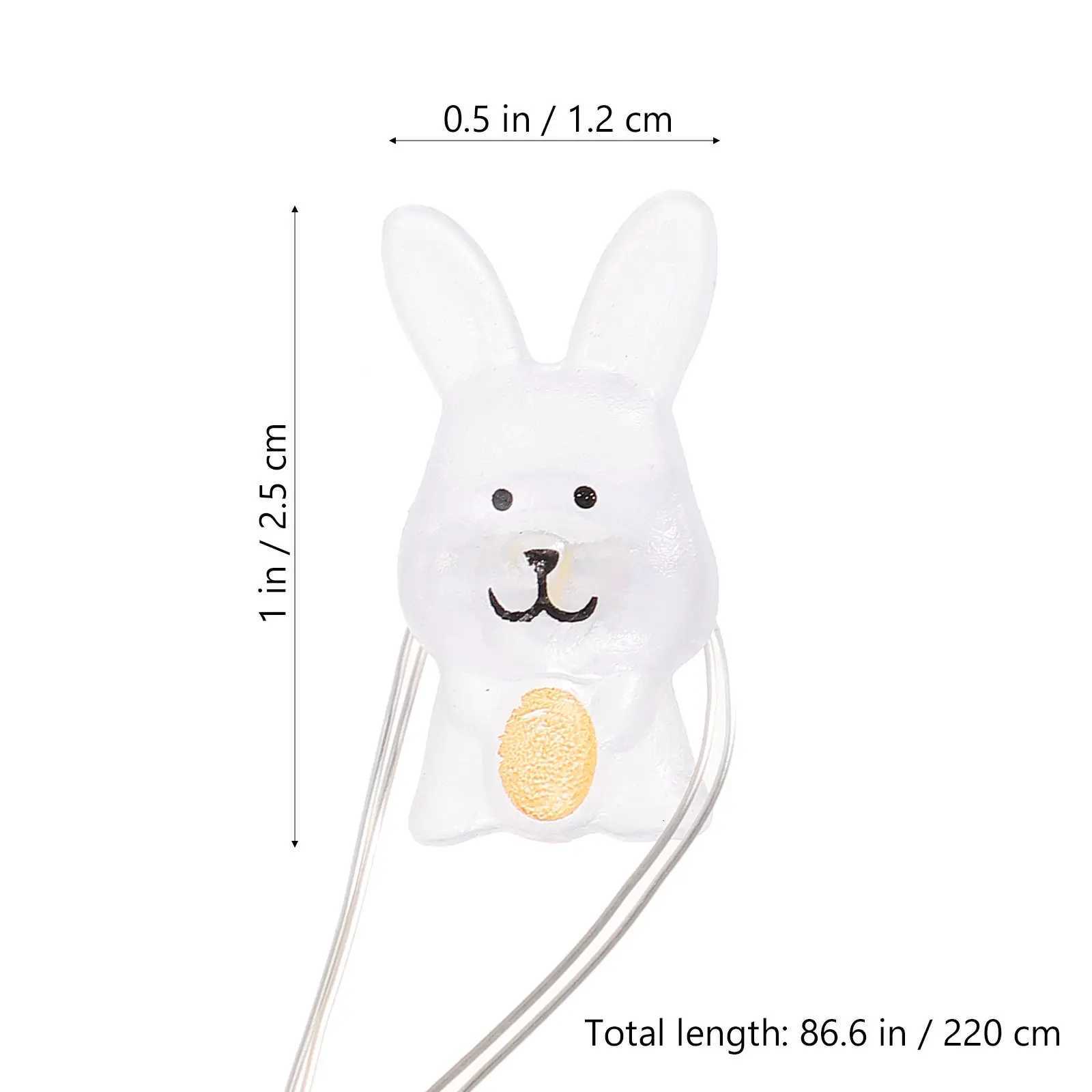 1Set Easter String Lamps Rabbit Shaped Carrot Theme LED Light String Exquisite Festive Decoration for Indoor Outdoor Easter H260316