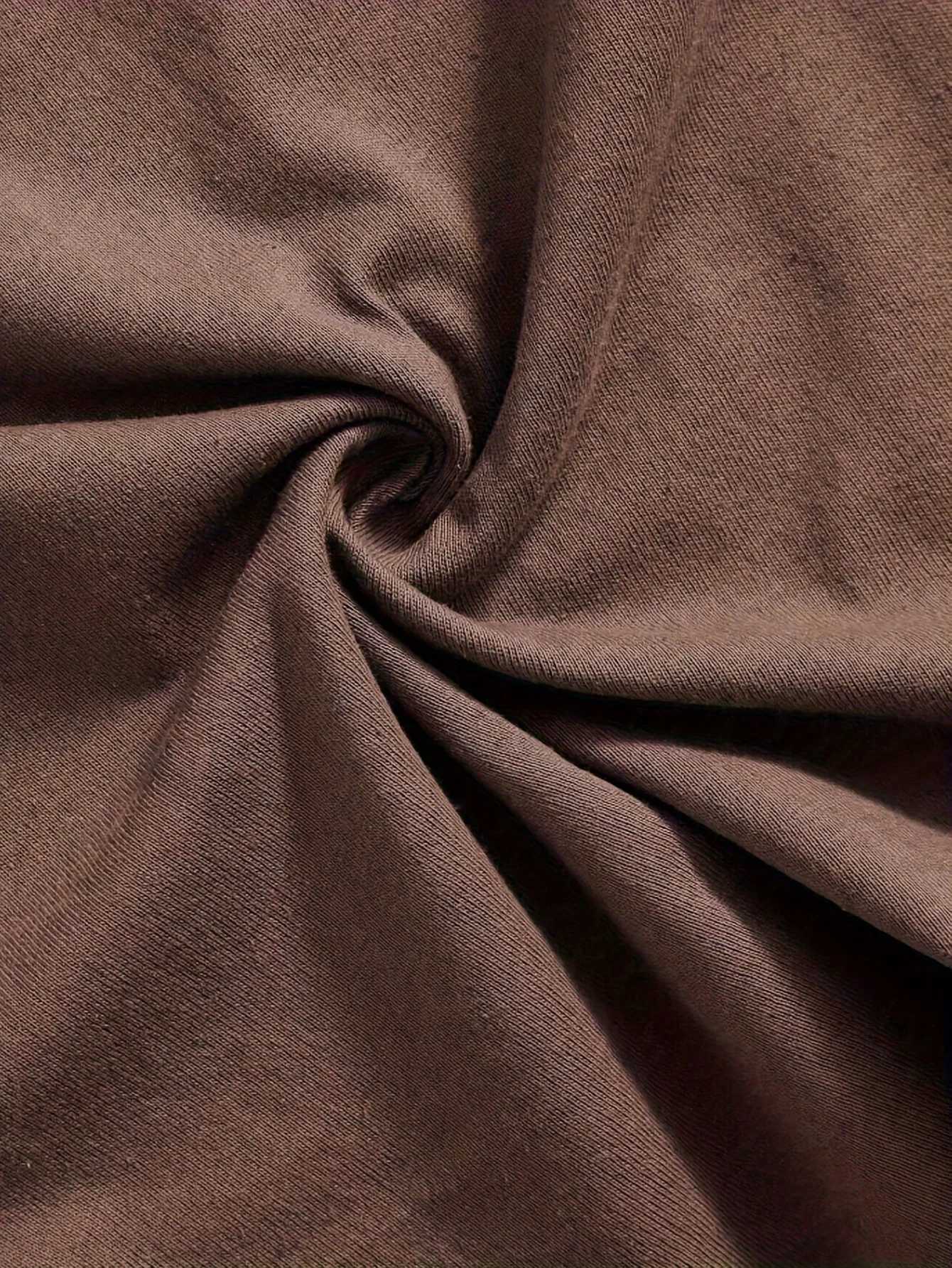 Coffee Lover Graphic Womens Tee - Cute Coffee Cups Print Casual Brown Top M260317