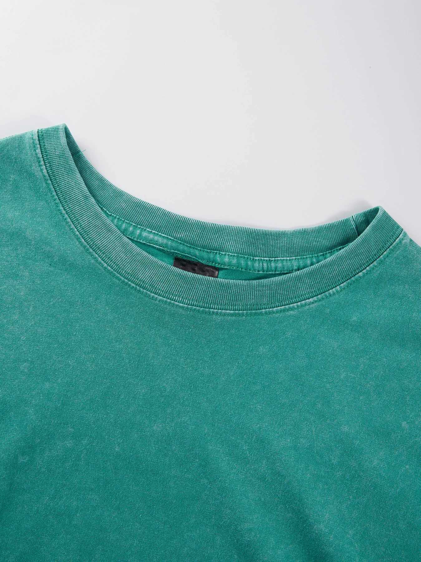 Happy Playing Children Pattern Retro T-Shirt Men Summer Soft Clothing Trendy Crewneck Washed Tops Oversize Cotton Streetwear M260317