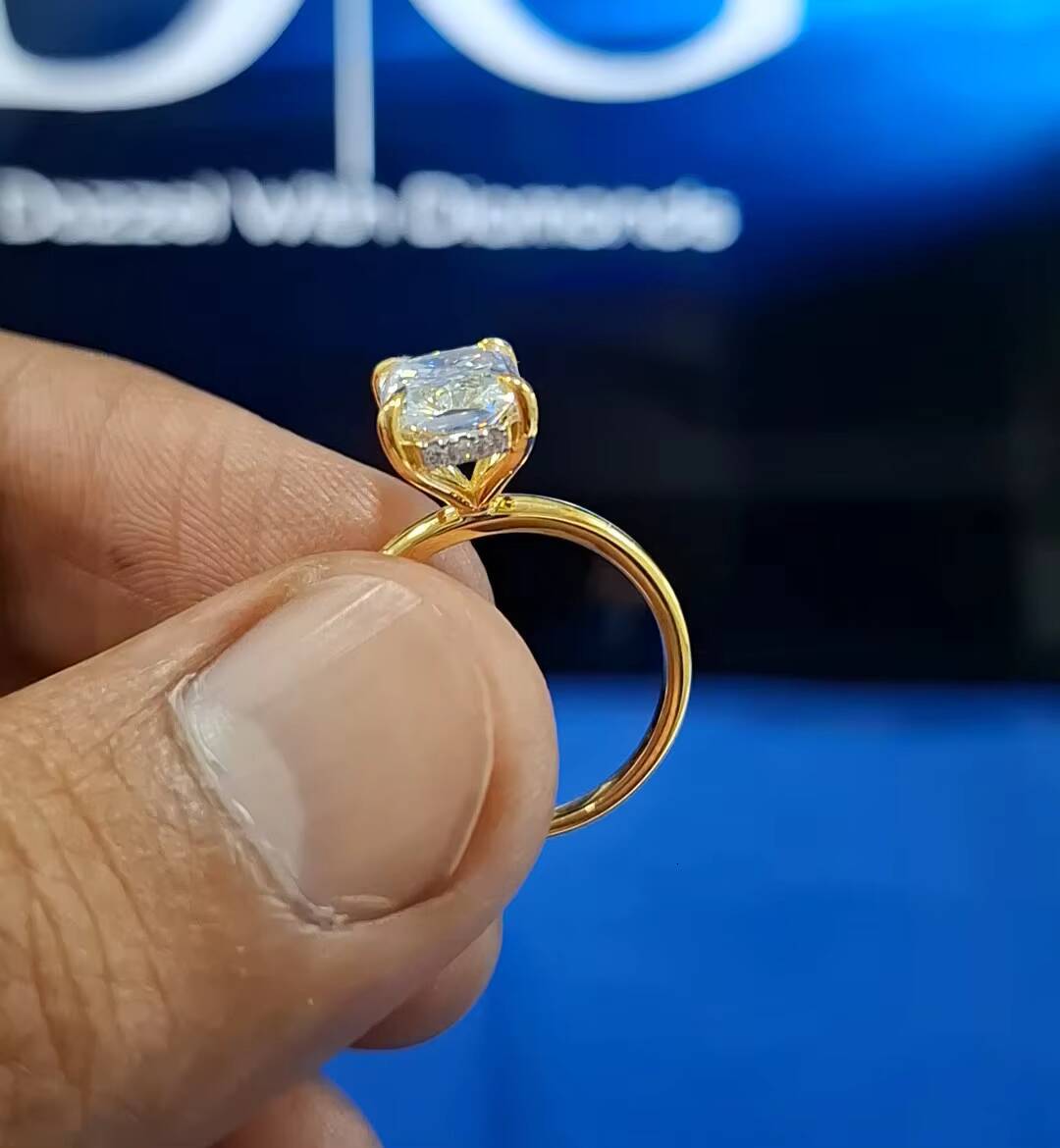 IGI Certified Ethnic Fine Jewelry Newly Radiont Cut Diamond Solitaire Ring for Wedding Engagement Anniversary or Party Gift