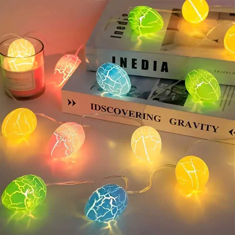 LED Easter Egg Shell Lamp - Easter Party DecorPlastic Art Light for Home FestivalCozy Glow Holiday DecorationRoom Decorations H260316