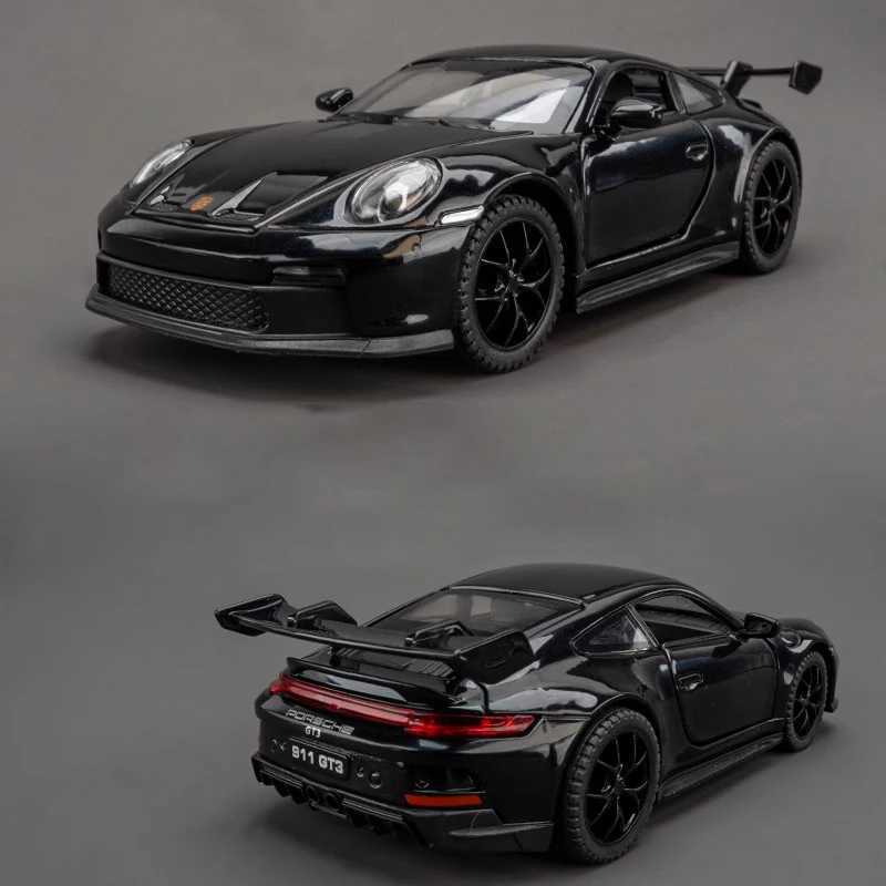 132 911 GT3 RS Alloy Sports Car Model Diecast Metal Racing Car Vehicles Model High Simulation Sound Light Children Toy Gift Boy D260317