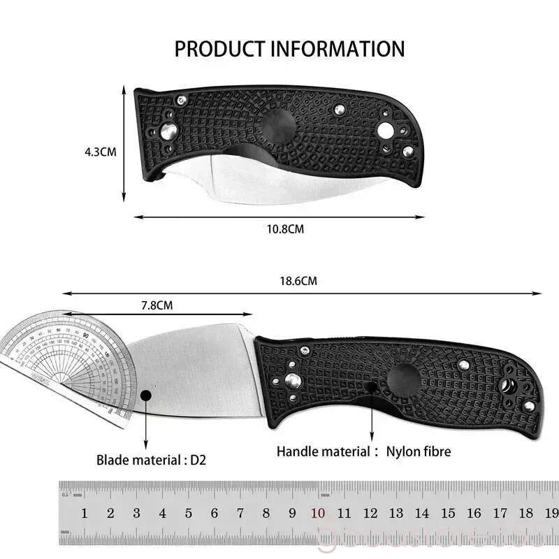 couteau High Quality C69 Folding Knife CPM S35VN Blade G10 Handle Outdoor pocket knife Hiking Camping Survival Self-defense Knives With Belt fixed bla - view 9