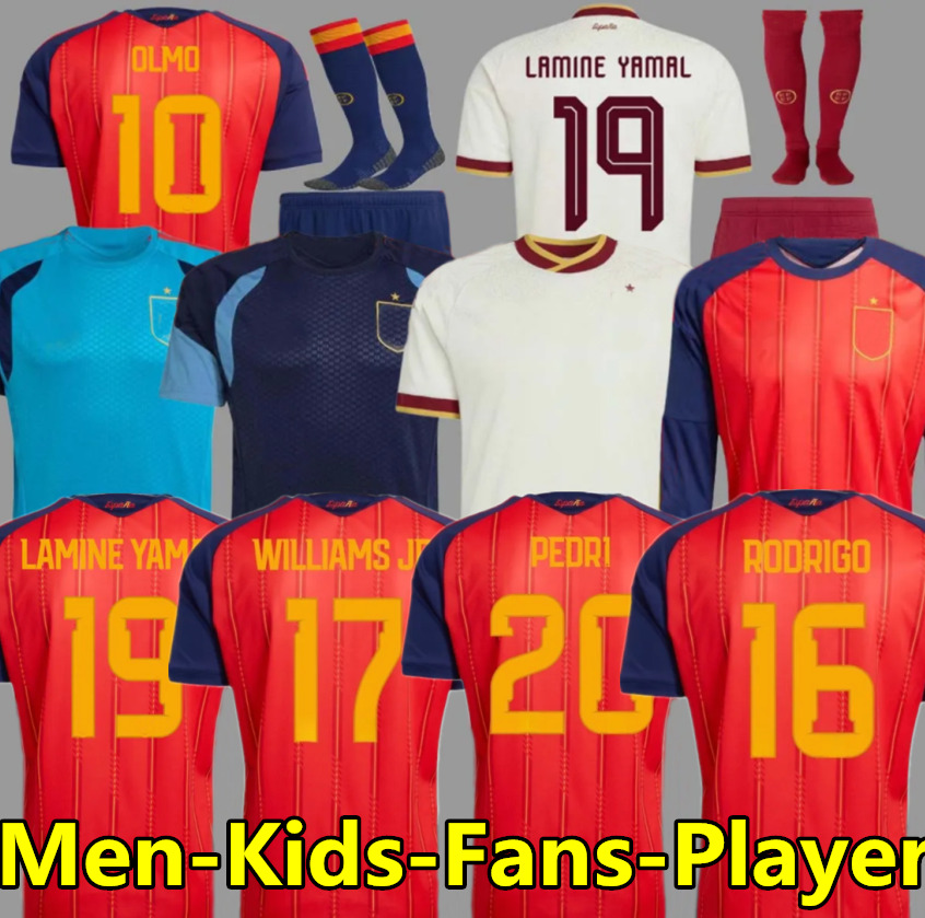 2026 World Cup Spain soccer jerseys 25 26 PEDRI Espana MORATA FERRAN KOKE GAVI LAMINE YAMAL football shirts LLORENTE ANSU FATI CARVAJAL OLMO men kids kits