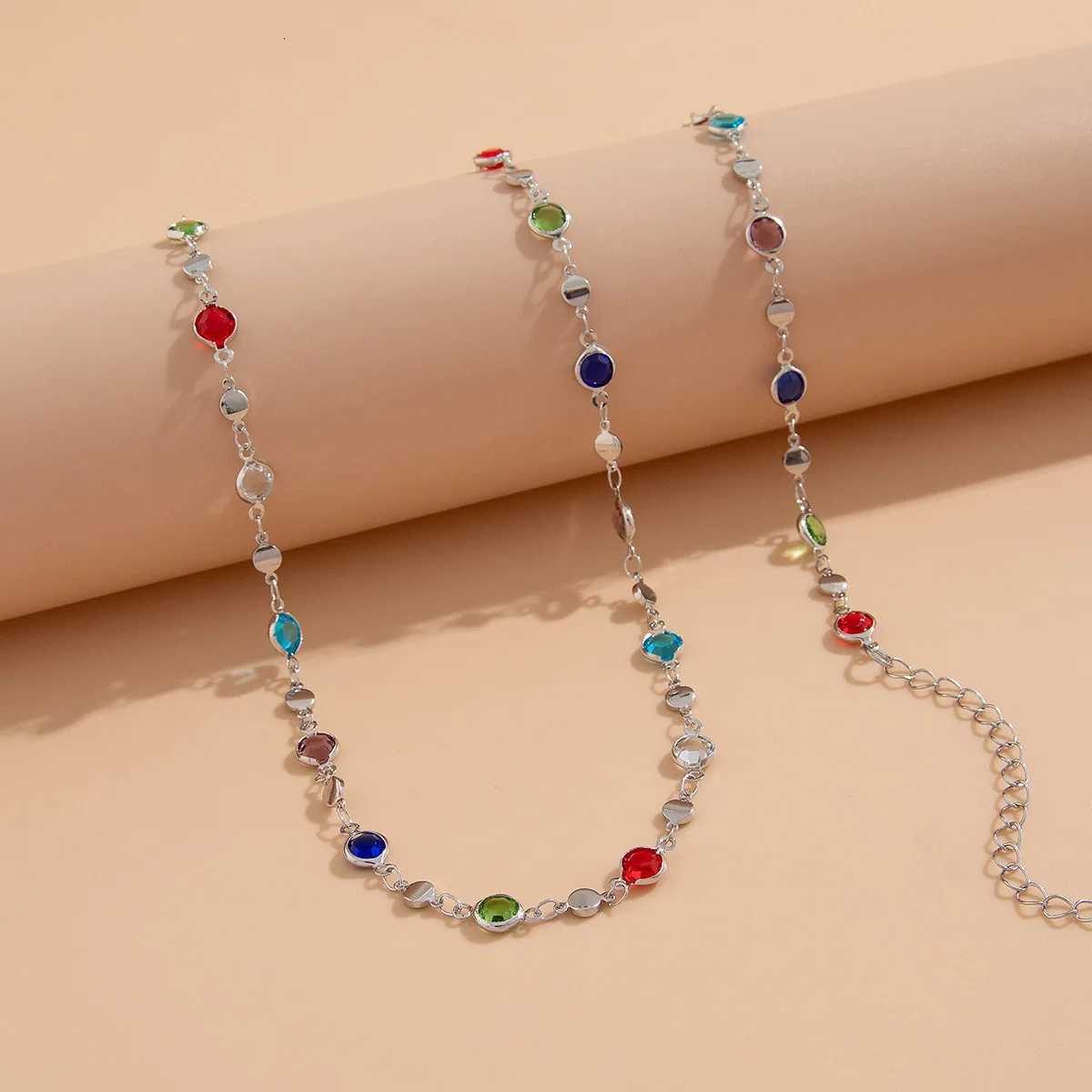 Simple Colorful Geometric Crystal Waist Belly Chain for Women 2025 Trendy Bikini Thin Belt Chain Body Jewelry H260316 - view 6