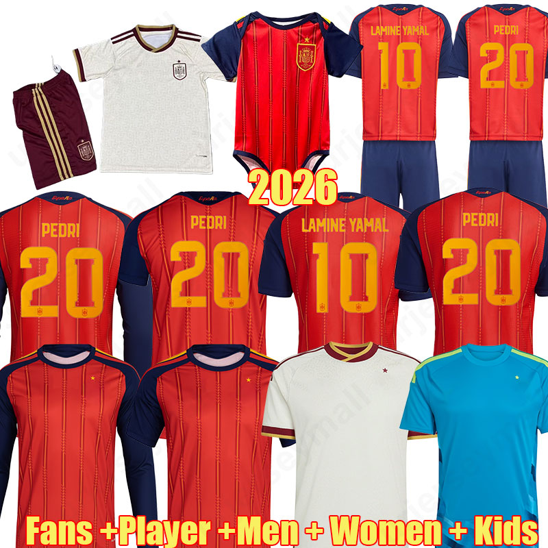 4XL 25 26 Spain PEDRI LAMINE YAMAL soccer jerseys YEREMY MERINO BARRIOS camisa de futebol men kids OYARZABAL CUBARSI JESUS R 2025 2026 PEDRO PORRO FOOTBALL SHIRTS 667