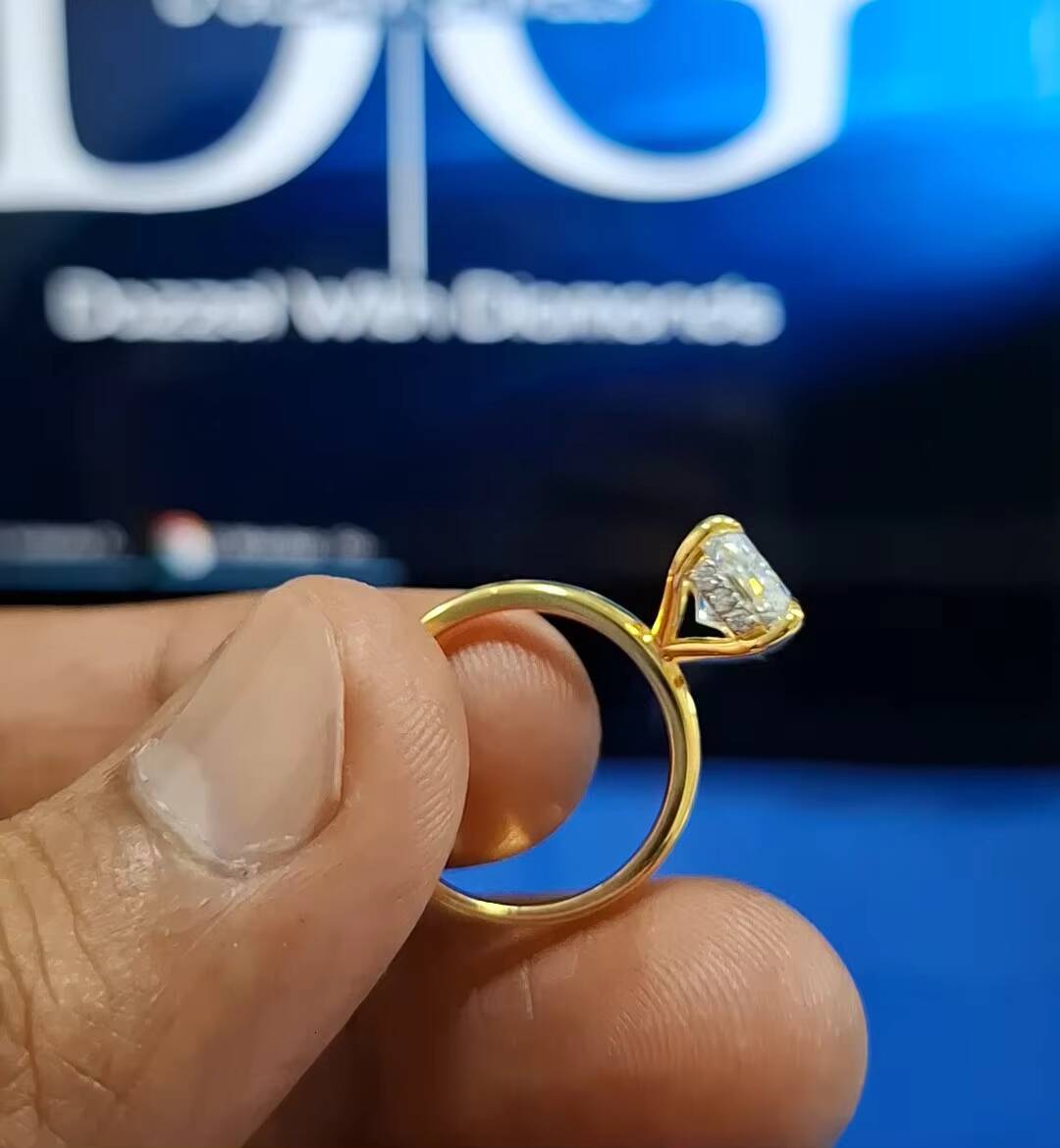 IGI Certified Ethnic Fine Jewelry Newly Radiont Cut Diamond Solitaire Ring for Wedding Engagement Anniversary or Party Gift