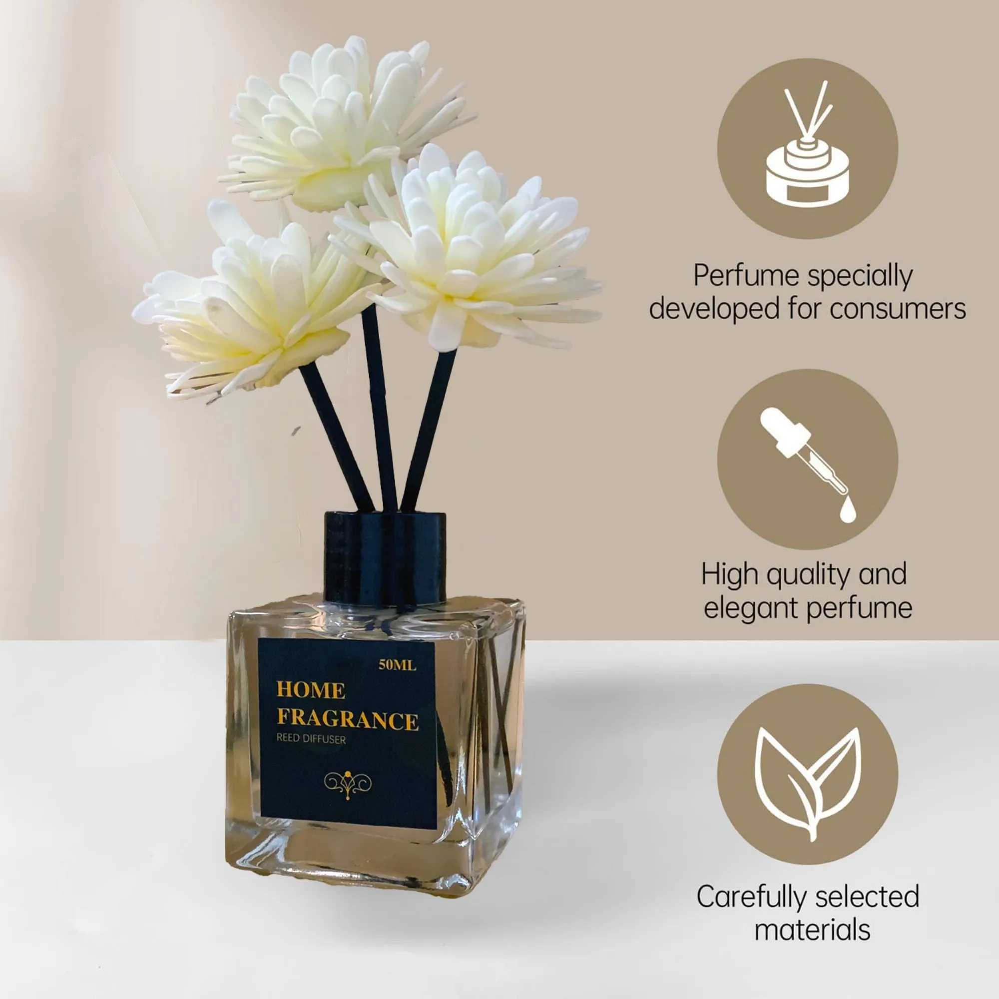 50ml Reed Diffuser Sets Fragrance Hilton Shangri-La Hotel Rattan Aromatherapy Air Freshener Home Fragrance Perfume Essential Oil D2603171