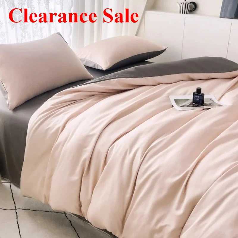 2025 Summer Cool Ice Silk Solid Color Duvet Cover Size Twin/Full/Queen/King D260317