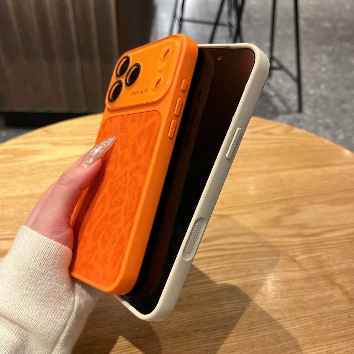 Fashion Leopard Print Leather Texture Phone Case For iPhone 17 16 15 14 13 Pro Max Instant Turn 17 Large Window Shockproof Cover C260314