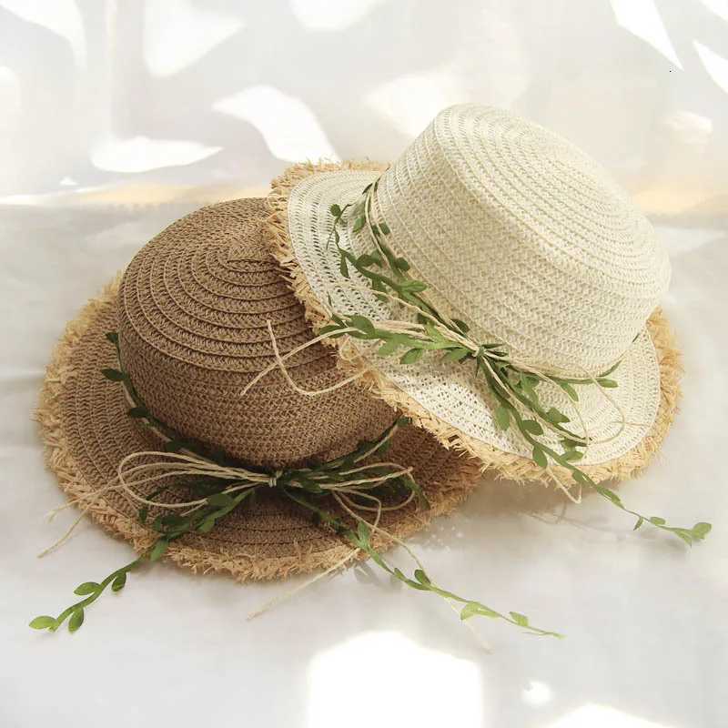 2025 Hot Rattan Weave Sun Hat Women UPF50 Wide Brim Bow Ribbon Adjustable Summer Beach Vacation Ready Foldable H260317